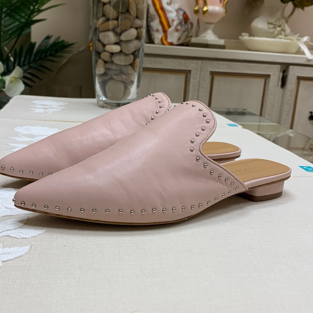 Rebecca Minkoff Pink Leather Mule Slides Size 8.5 M